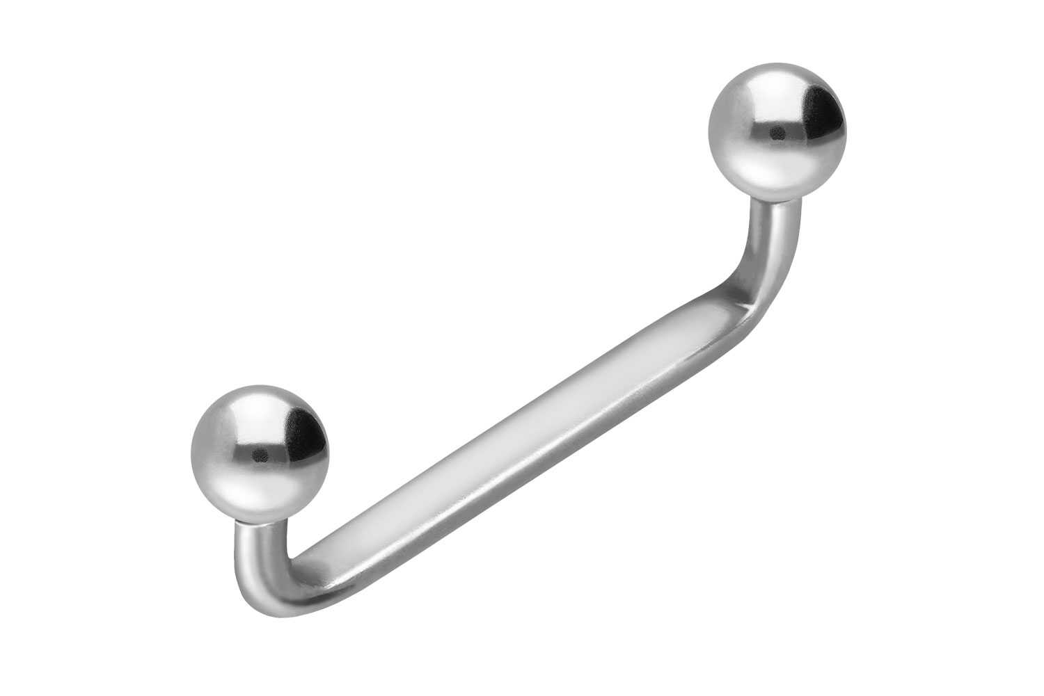 Titan Surface Barbell Piercing FLACH (90 Grad) mit Kugeln